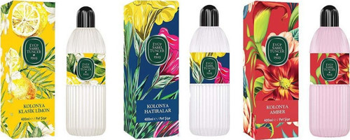 Kolonya Klasik Limon, Hatıralar ve Amber Pet Şişe 400 ml