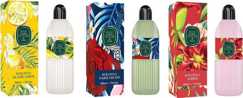 Kolonya Klasik Limon, Paris Gecesi ve Amber Pet Şişe 400 ml