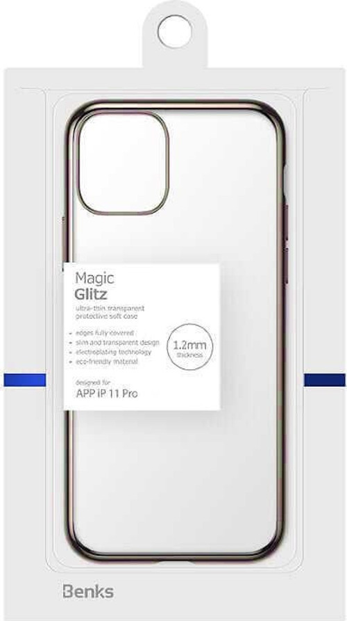 Apple iPhone 11 Pro Köşeleri Parlak Renkli Magic Glitz Transparent Kapak