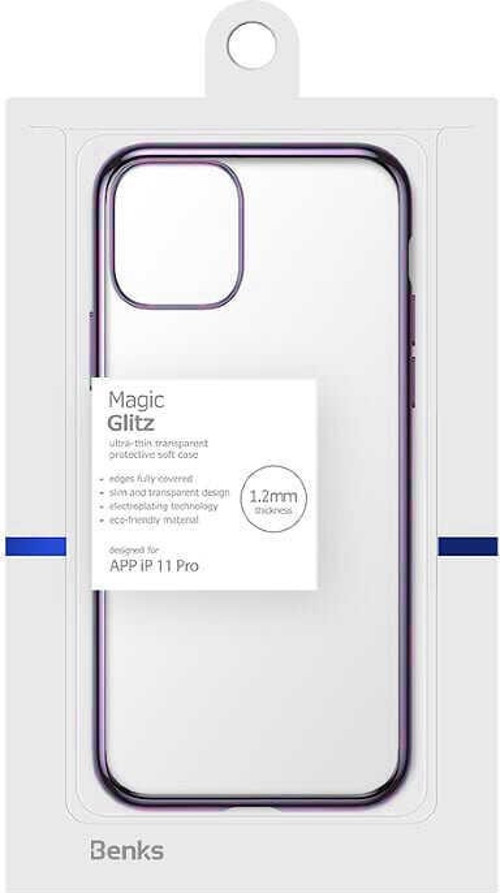 Apple iPhone 11 Pro Köşeleri Parlak Renkli Magic Glitz Transparent Kapak