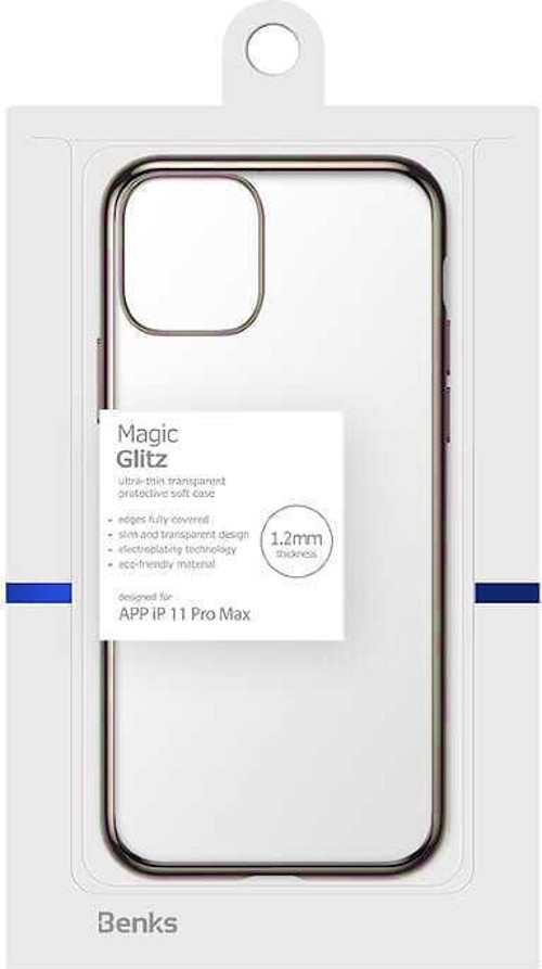 Apple iPhone 11 Pro Max Köşeleri Parlak Renkli Magic Glitz Transparent Kapak