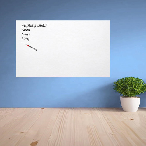 Ders Çalışma Yazı Tahtası Manyetik Duvar Stickerı 100x60 cm (3877)