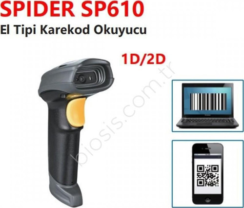 SPIDER SP610 2D USB El Tipi Karekod Barkod Okuyucu