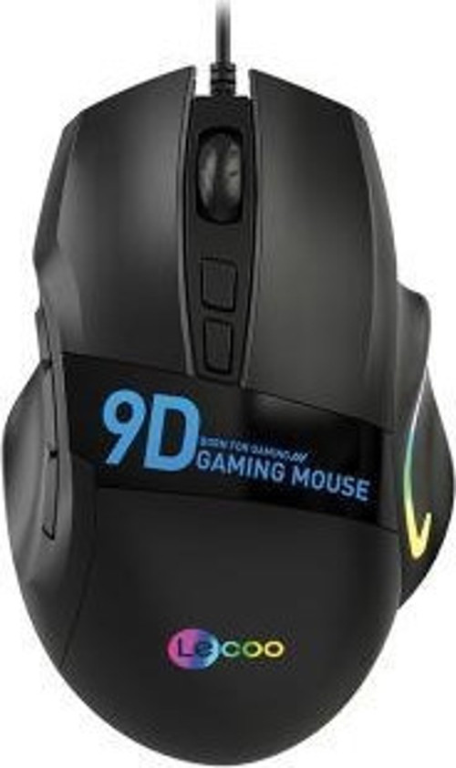 MS130 Kablolu 7200DPI 9 Makro Tuşlu RGB LED Aydınlatmalı Gaming Optik Mouse Siyah