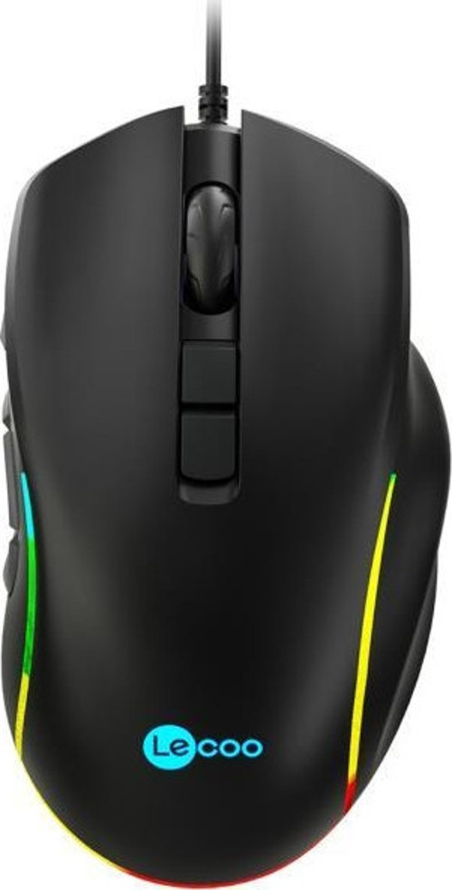 MS140 Kablolu 6400DPI 10 Makro Tuşlu RGB LED Aydınlatmalı Gaming Optik Mouse Siyah