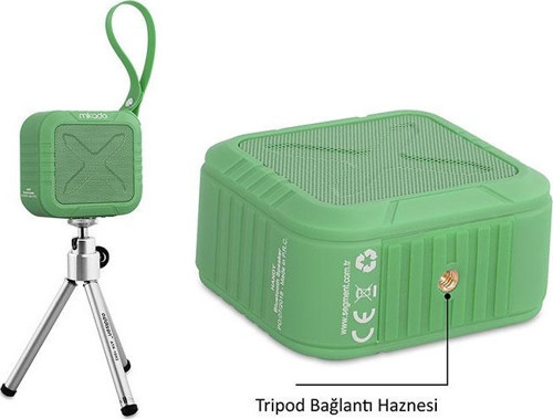 Handy Yeşil 4 ,5W-1Pc,50Mm 1200 Mah Tf Kart, Aux Bluetooth Speaker