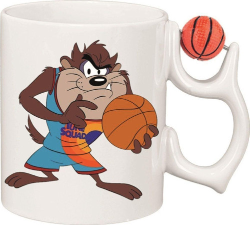 Kişiye Özel Space Jam Tazmanya Canavar Kulplu Özel Süblimasyon Baskılı Porselen Kupa Bardak Basketbol Kulp