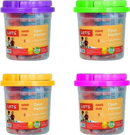 Oyun Hamuru Kalıp Hediyeli 100 GR 5 Renk L8100
