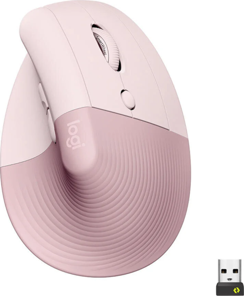 Lift 910-006478 Pembe Dikey Sessiz Ergonomik Optik Kablosuz Mouse