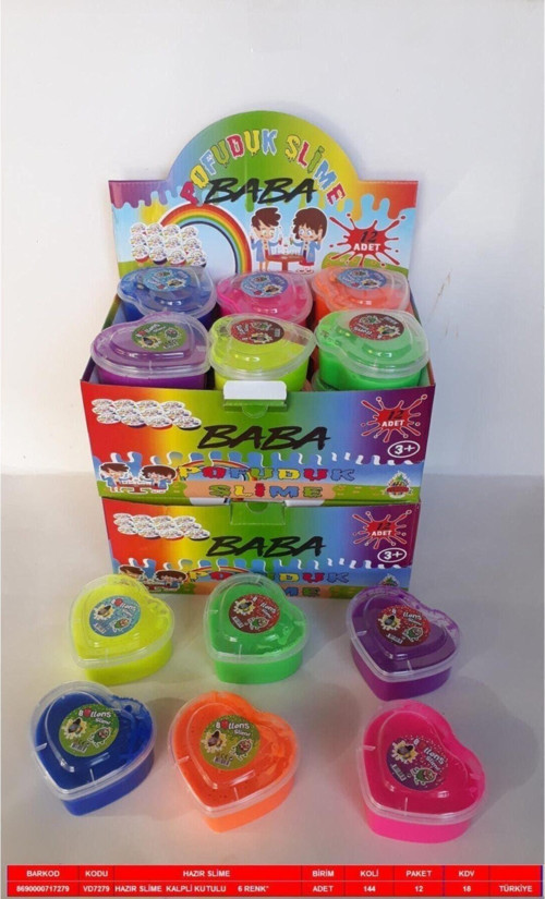 Kalpli Hazır Slime 6 Adet Hsx