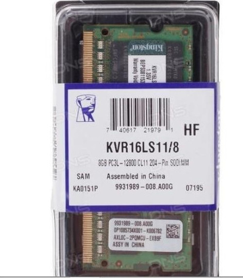 8Gb Ddr3L 1600Mhz Cl11 1.35V Kvr16Ls11-8 (Pc3-12800) Notebook Ram