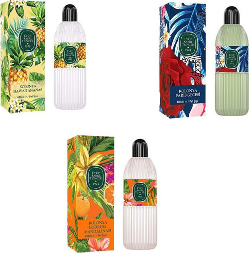 Kolonya Bodrum Mandalinası, Hawaii Ananas ve Paris Gecesi