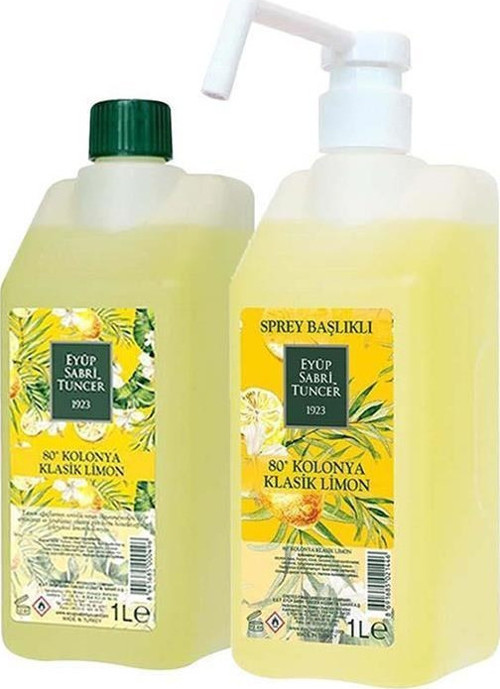 Klasik Limon Kolonyası Sprey ve Yedek Şişe 1 Litre