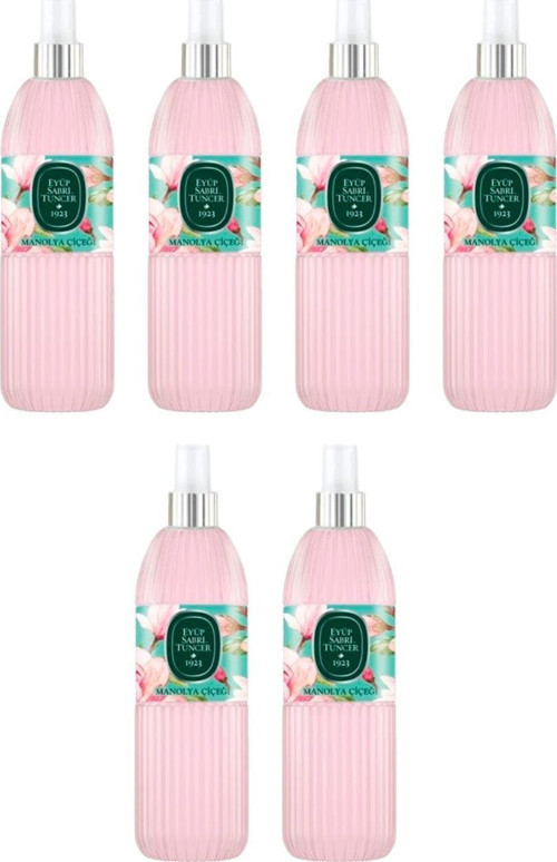 Manolya Çiçeği Kolonyası Silindir Pet Sprey Şişe 150 ML x 6 Adet