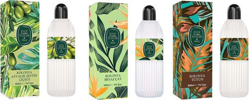 Kolonya Ayvalık Zeytin Çiçeği, Beyaz Çay ve Tütün Pet Şişe 400 ML
