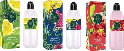 Kolonya Çeşme Limonu, Hatıralar ve Amber Pet Şişe 400 ml