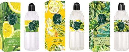 Kolonya Çeşme Limonu, Klasik Limon ve Ayvalık Zeytin Çiçeği Pet Şişe 400 ml