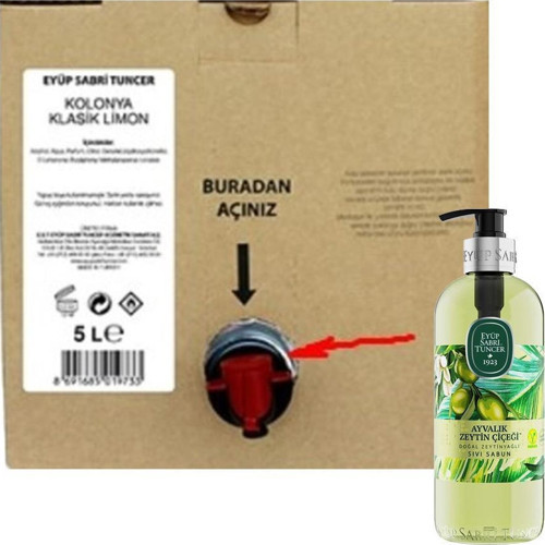 Limon Kolonyası 5 Lt ve Zeytin Çiçeği Sıvı Sabun 500 ml