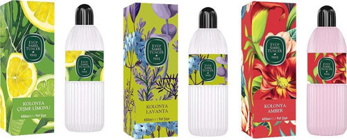 Kolonya Çeşme Limonu, Lavanta ve Amber Pet Şişe 400 ml