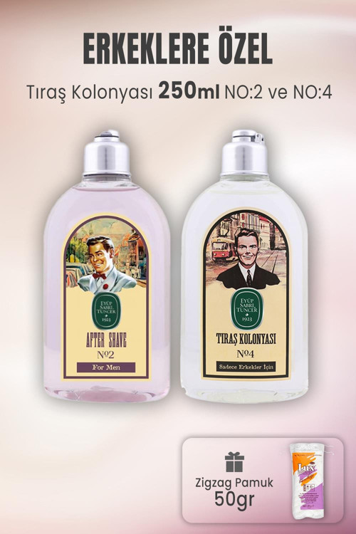 Tıraş Kolonyası No 2, No 4 ve Zigzag Pamuk 50 gr