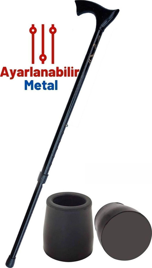 Pongnas Siyah Yükseklik Ayarlanabilir Metal Baston 716392