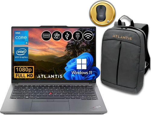 ThinkPad E14 i5-1335U 16GB 512GB M.2 SSD 21JK0003TX ATL40 14" W11Pro Notebook Çanta & Mouse