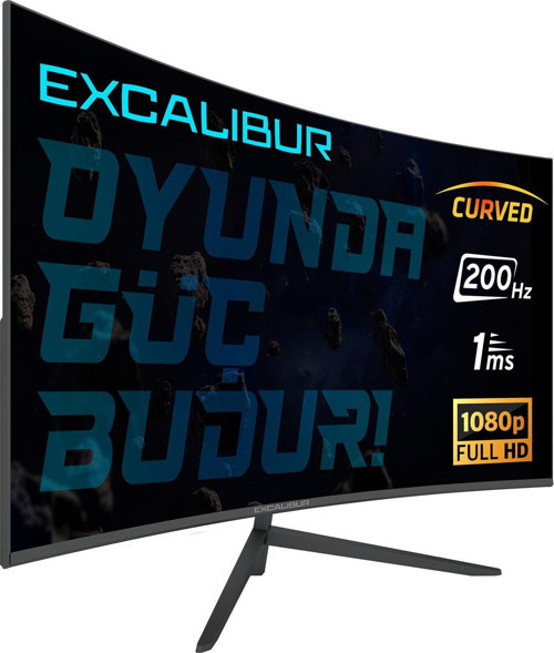27" Excalibur M.E27Fhd-G 144Hz 1Ms (Hdmı+Display) Freesync + G-Sync 2K Qhd Led Monitör
