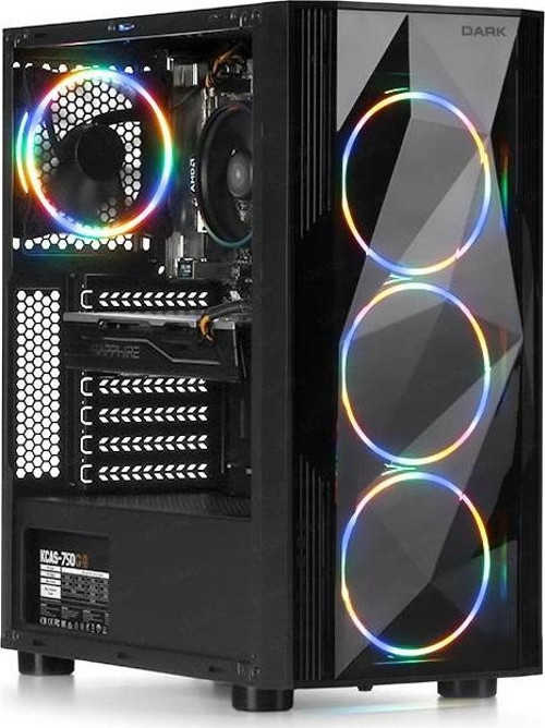 Diamond PRO 4x12cm Fan, 1x USB3.0, 2x USB2.0 Full Akrilik Oyuncu Kasası (Psu yok)