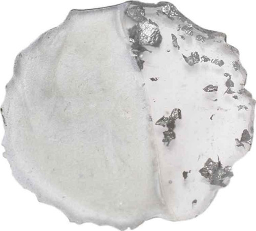 Epoksi Magnet Tırtıklı Varaklı Yarısı Şeffaf 7 CM (10 Adet) Gümüş