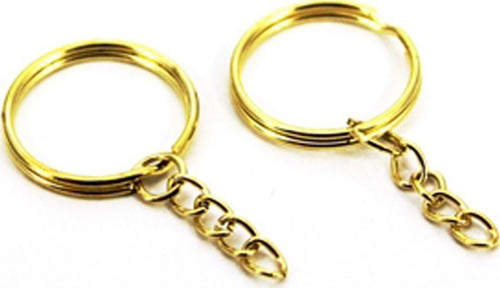 Anahtarlık Halkası Zincirli 4 CM (50 Adet) Altın