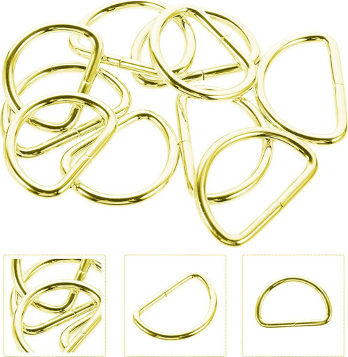 Anahtarlık Montaj Halkası D Çanta Bağlantı Halkası 14x10 MM (100 Adet) Gold