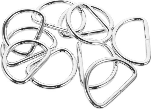 Anahtarlık Montaj Halkası D Çanta Bağlantı Halkası 14x10 MM (1000 Adet) Gümüş