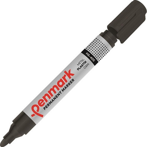 Markör Permanent Yuvarlak Uç Siyah HS-405