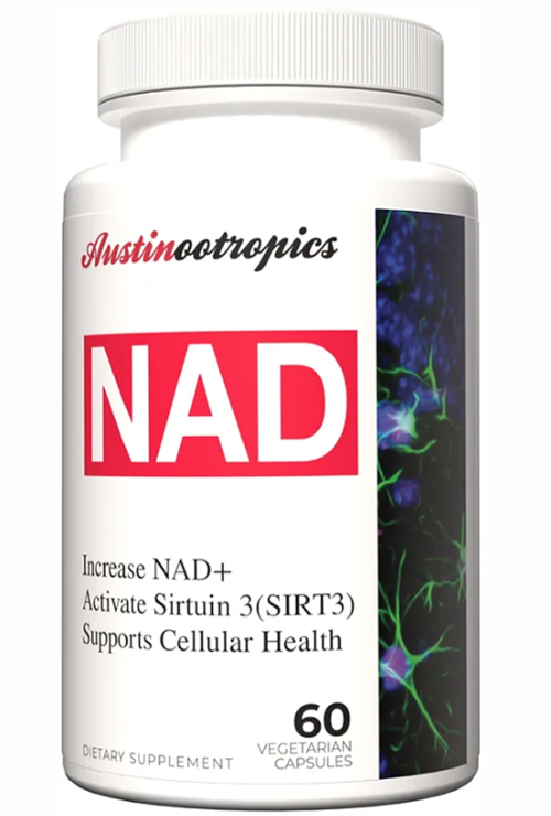Austinootropics NAD Nicotinamide Adenine Dinucleotide Pure Potency 500mg 60 capsul.Made ın Usa