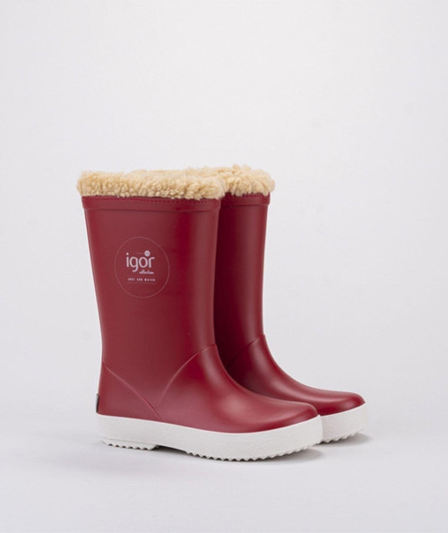 W10207 Igor005 Splash Nautıco Borreguıto /Rojo Kırmızı Unisex Kürklü Çizme