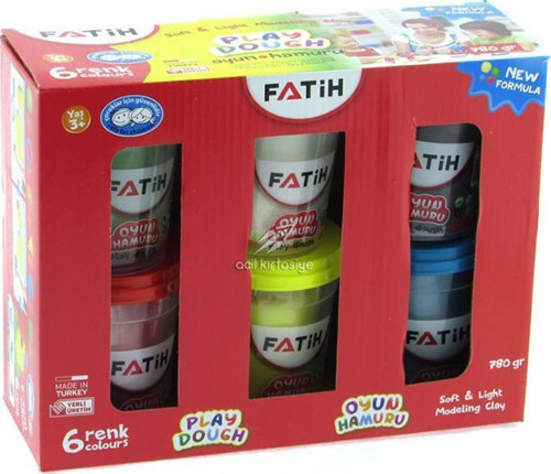 Oyun Hamuru 6 Renk 780 gr 1 Paket Fatih Ana Renkler Okul Öncesi Kreş Anasınıfı Etkinlikleri