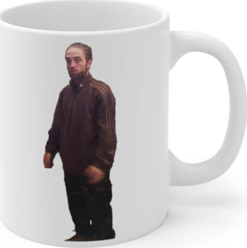 Robert Pattinson Tracksuit Temalı Beyaz Kupa Bardak Porselen