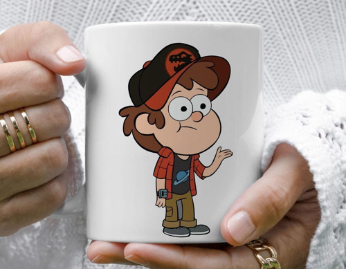 Gravity Falls Esrarengiz Kasaba Dipper Temalı Beyaz Kupa Bardak Porselen