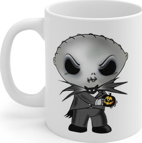 Family Guy Stewie Zombie Temalı Beyaz Kupa Bardak Porselen