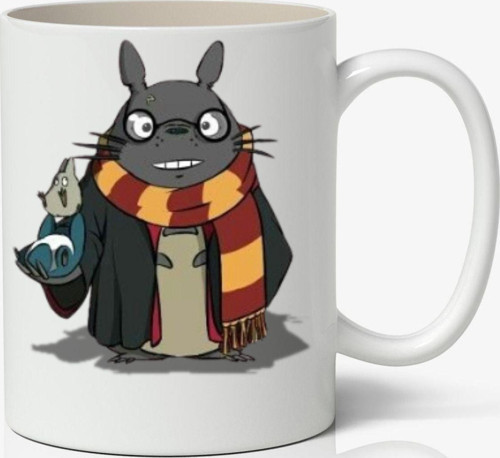 Anime - Totoro Harry Potter Temalı Beyaz Kupa Bardak Porselen Sevgiliye Arkadaşa Hediye