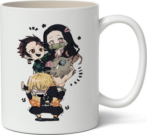 Demon Slayer Anime Temalı Baskılı Kişiye Özel Kupa Bardak - Sevgiliye Arkadaşa Hediye
