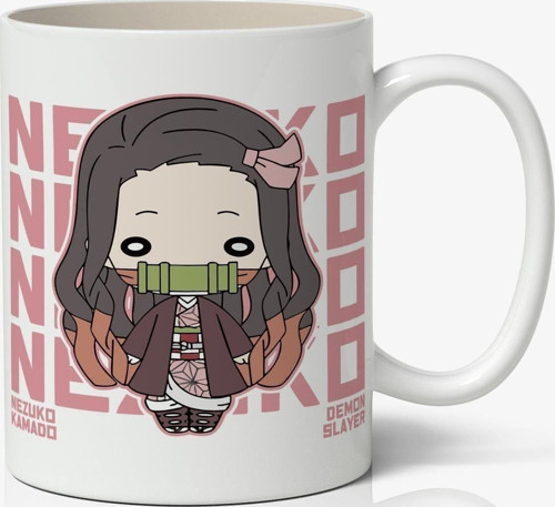 İblis Keser Nezuko Kamado Anime Beyaz Kupa Bardak