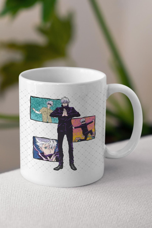 Jujutsu Kaisen Anime Baskılı Beyaz Kupa Bardak V3