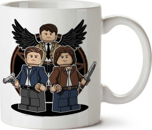 Mini Hunters Supernatural Lego Sam Dean And Castiel Temalı Beyaz Kupa Bardak Porselen