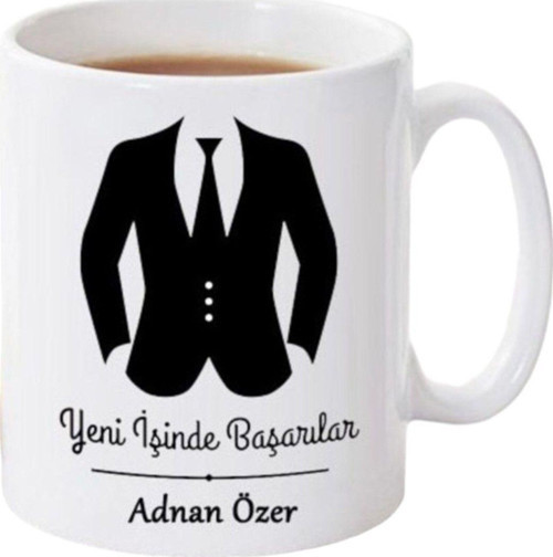 Kişiye Özel Yeni Işinde Başarılar Temalı Beyaz Kupa Bardak