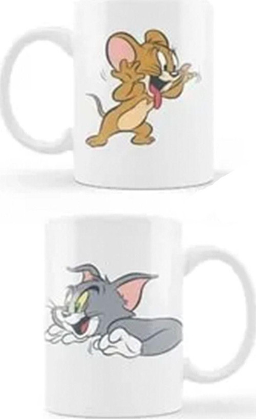 Özel Tasarım 2'Li Kupa Tom Ve Jerry Kupa Seti Ikili Çift Kupası Sevgili Kupası