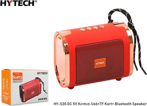 Hy-S30 Dc 5V Bluetooth Speaker Kırmızı Usb+Tf Kart+