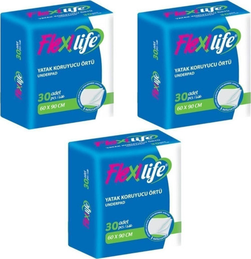 Flexilife Hasta Altı Bezi Yatak Koruyucu 60X90 Cm 30 Lu 3 Paket