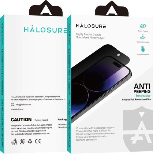 Iphone 14 Plus/13 Promax Uyumlu 2.5D Anti-Static Privacy Cam Ekran Koruyucu Darbe Emici Temperli