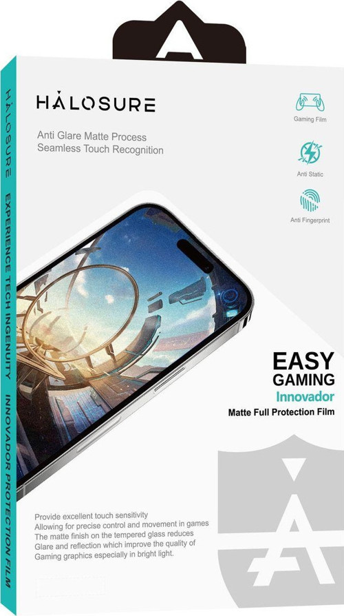 Iphone 15 Pro Uyumlu 2.5D Anti-Static Matte Cam Ekran Koruyucu Darbe Emici Temperli